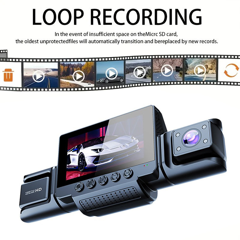4-Channel 360° Panoramic Dash Camreas 1080P HD Dash Cam Comes With 32GB TF Card