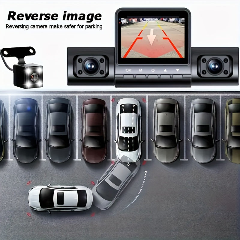 4-Channel 360° Panoramic Dash Camreas 1080P HD Dash Cam Comes With 32GB TF Card
